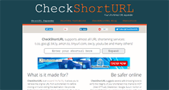 Desktop Screenshot of checkshorturl.com